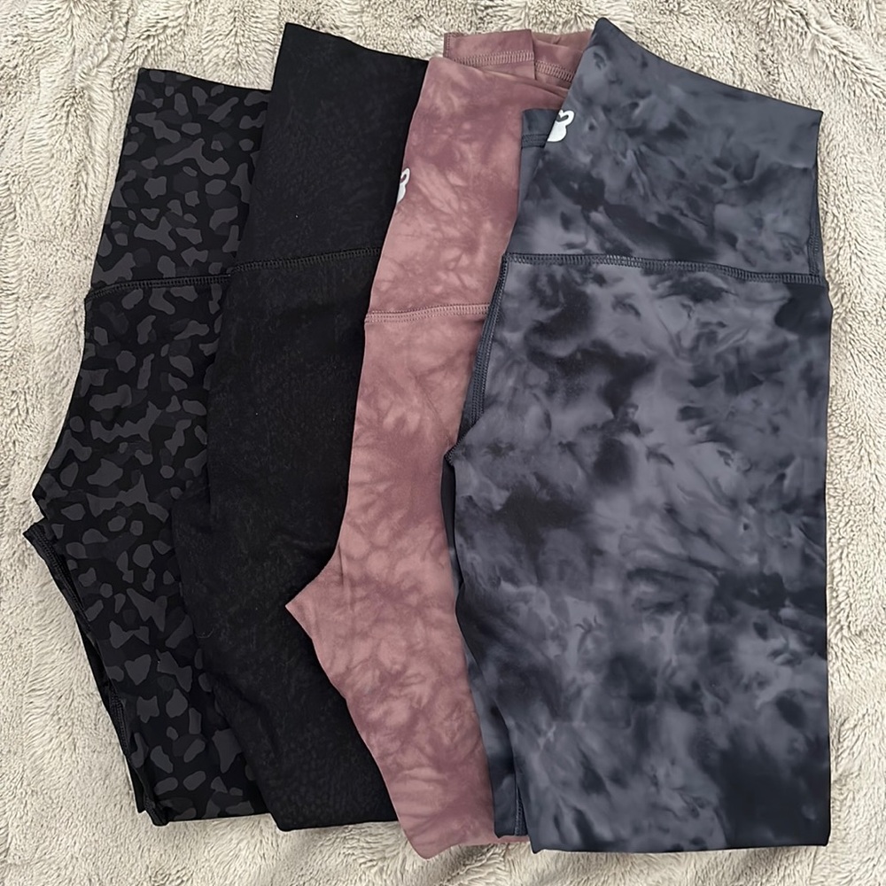 Set of 4 Belle and Bell Pattern Crush Leggings